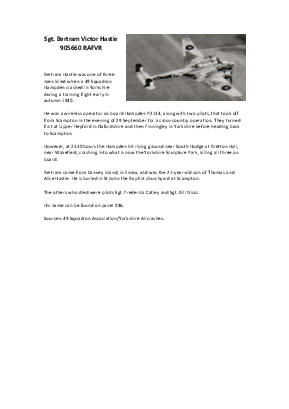 A preview of a PDF biography for Hastie, Bertram Victor